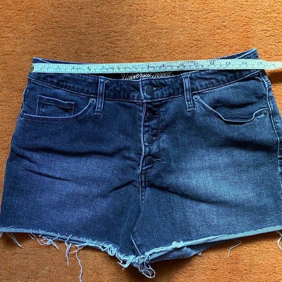 Distressed High Rise Denim Shorts - Picture 3 of 9